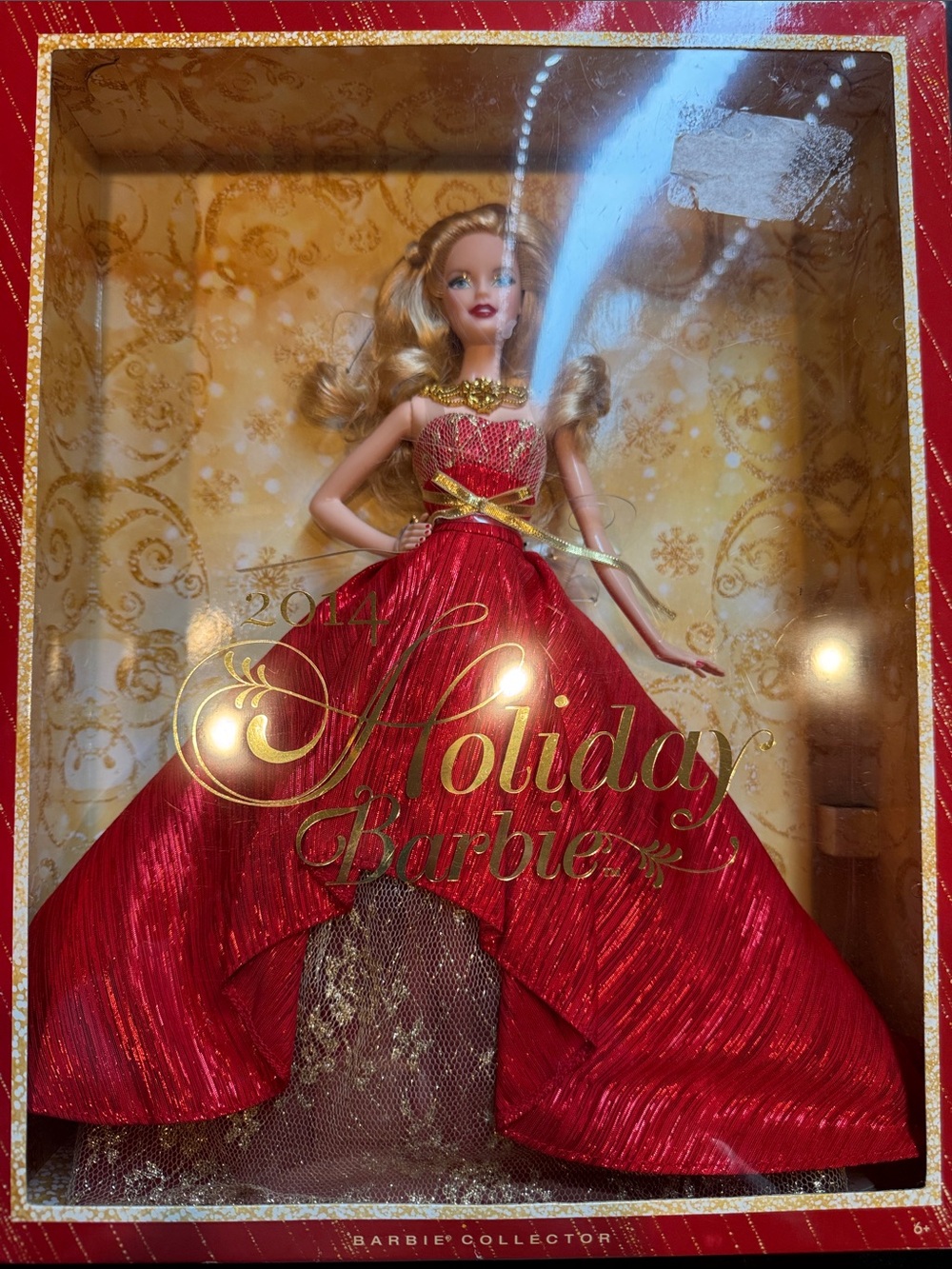 Barbie Holiday Collector Doll in Red and Gold Gown by Barbie